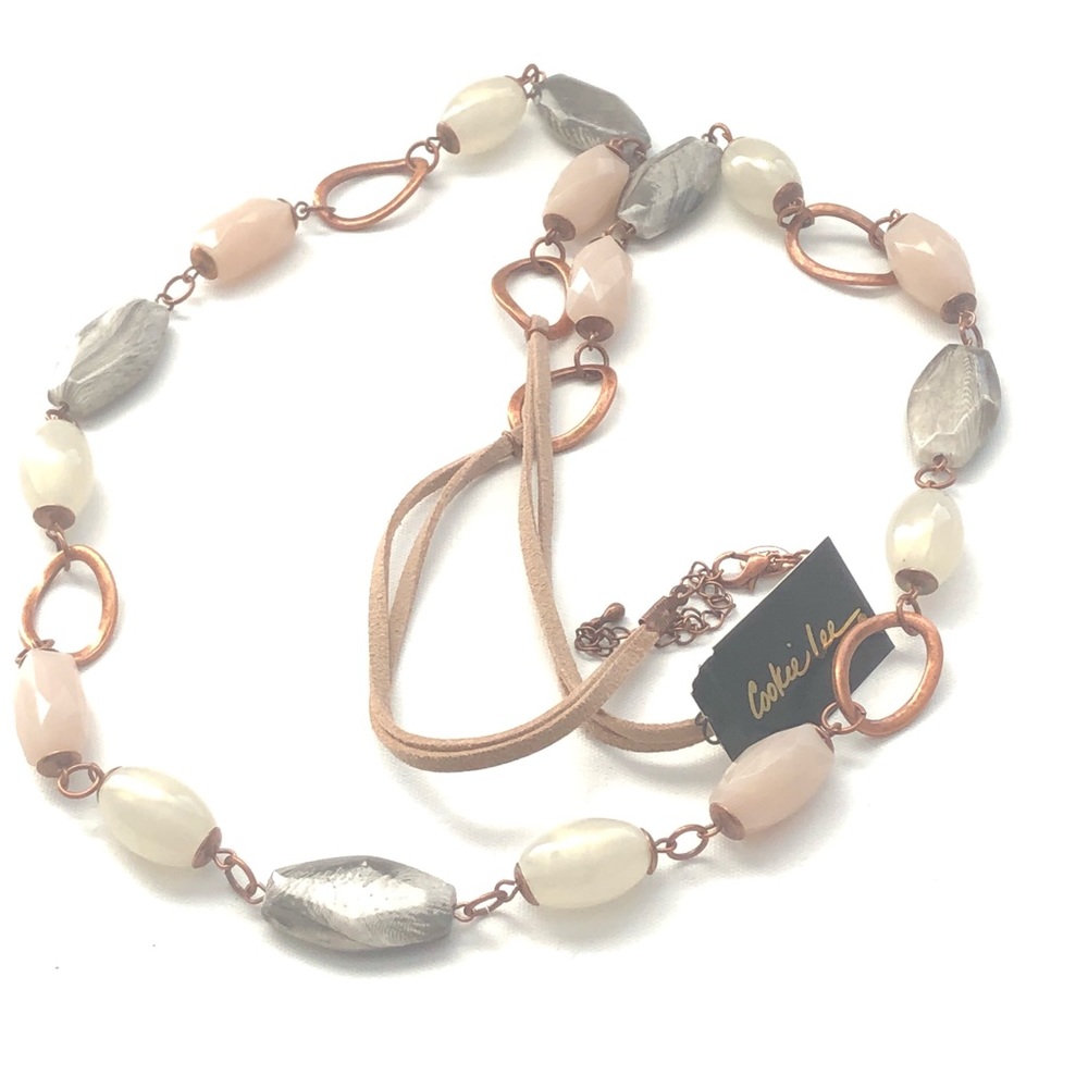 Cookie Lee Faux Stone Opera Necklace